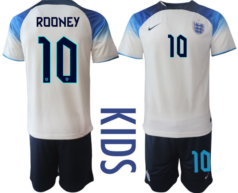 Youth 2022 World Cup National Team England home white 10 Soccer Jersey
